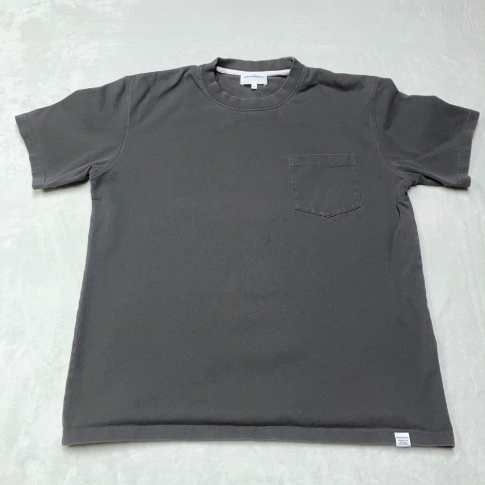 Norse Projects Ebsen Pocket Fine Jersey Tee Men's XL Gray‎ Short Sleeve T-Shirt